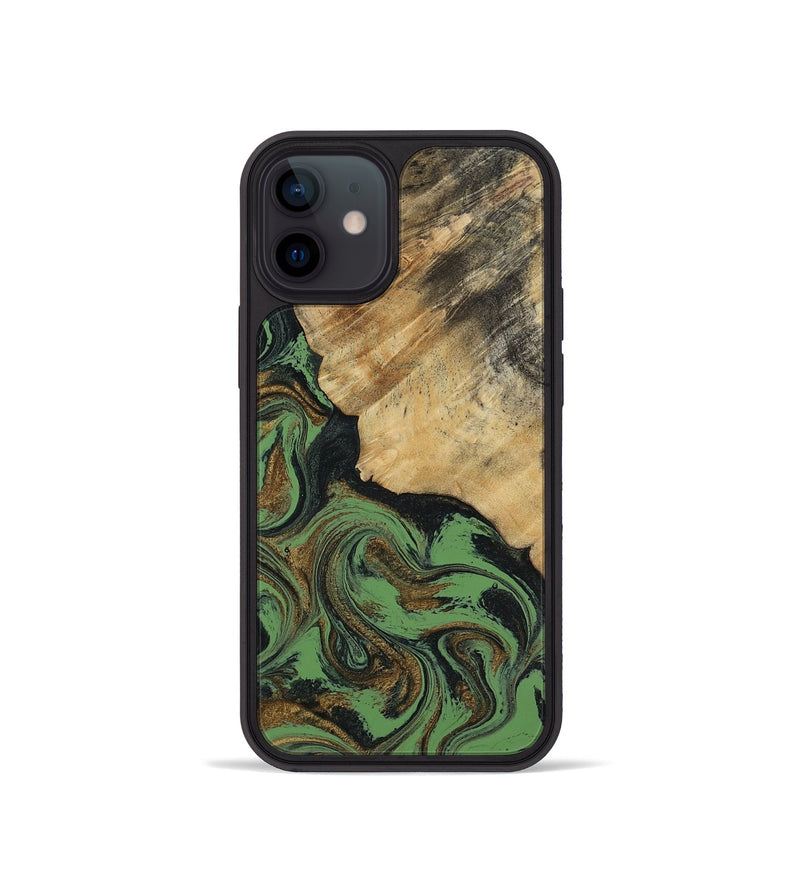 iPhone 12 mini Wood Phone Case - Tobias (Green, 818383)