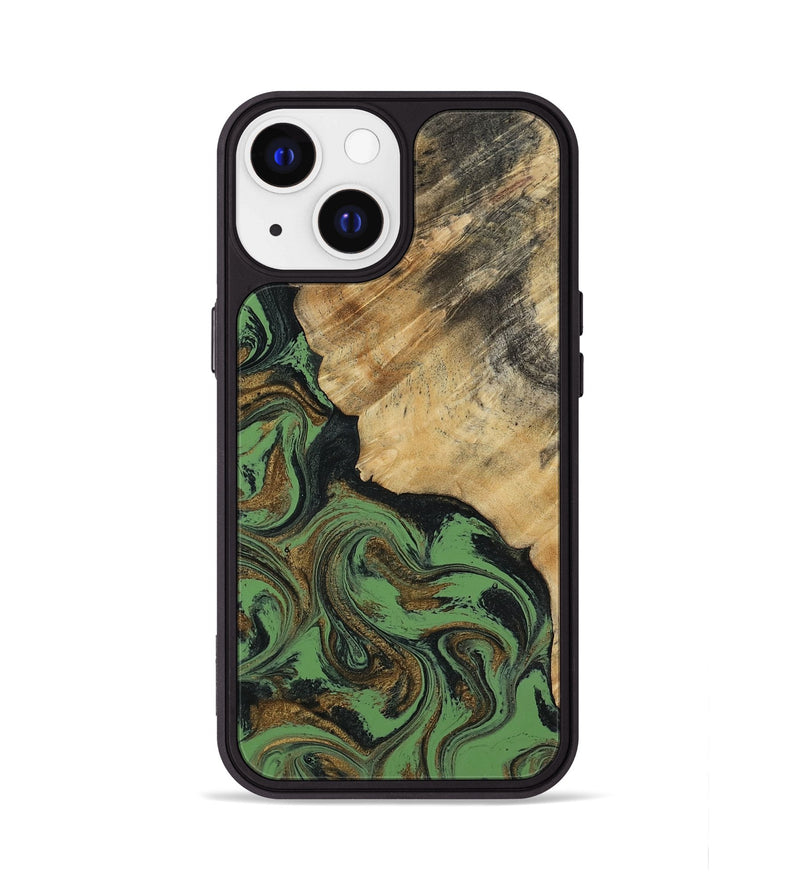 iPhone 13 Wood Phone Case - Tobias (Green, 818383)