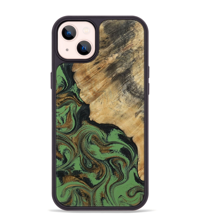 iPhone 14 Plus Wood Phone Case - Tobias (Green, 818383)