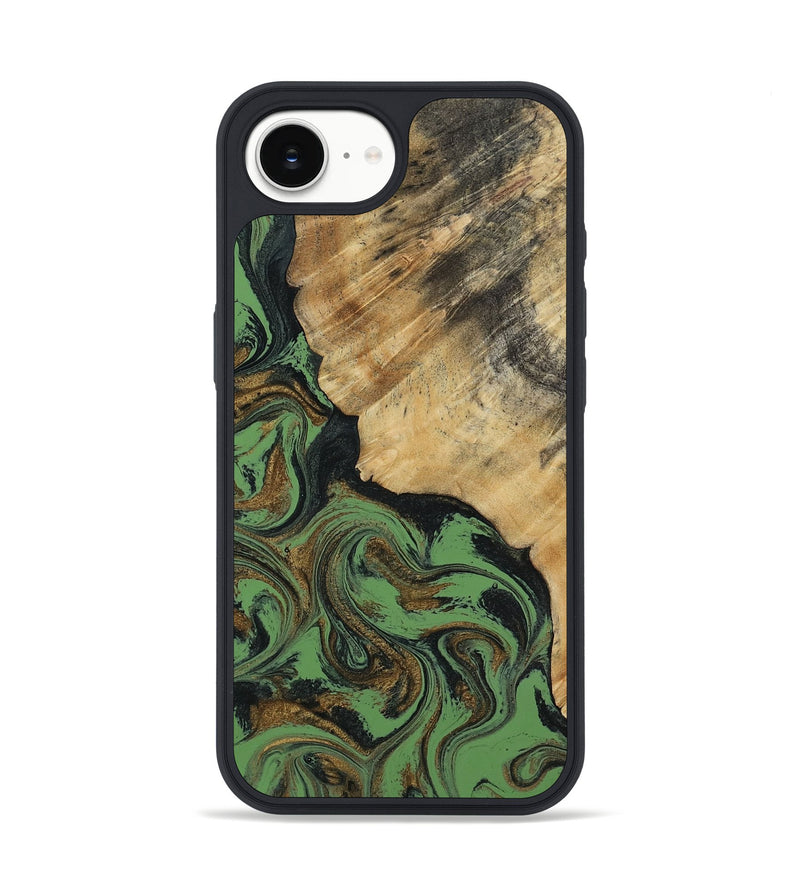 iPhone 16e Wood Phone Case - Tobias (Green, 818383)