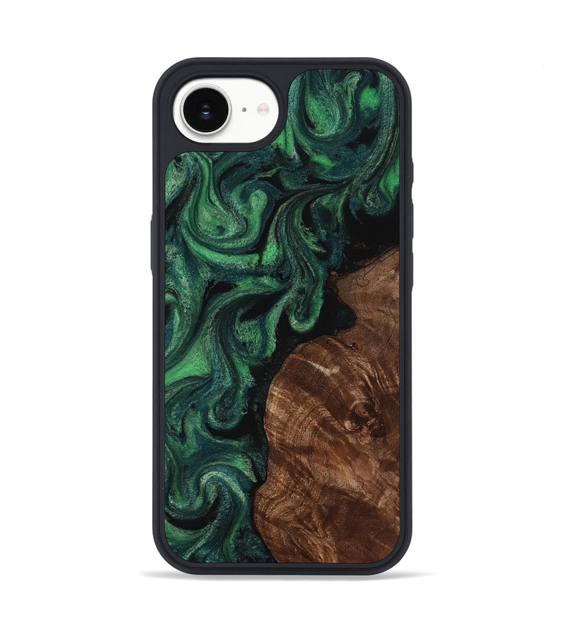 iPhone 16e Wood Phone Case - Teena (Green, 818384)