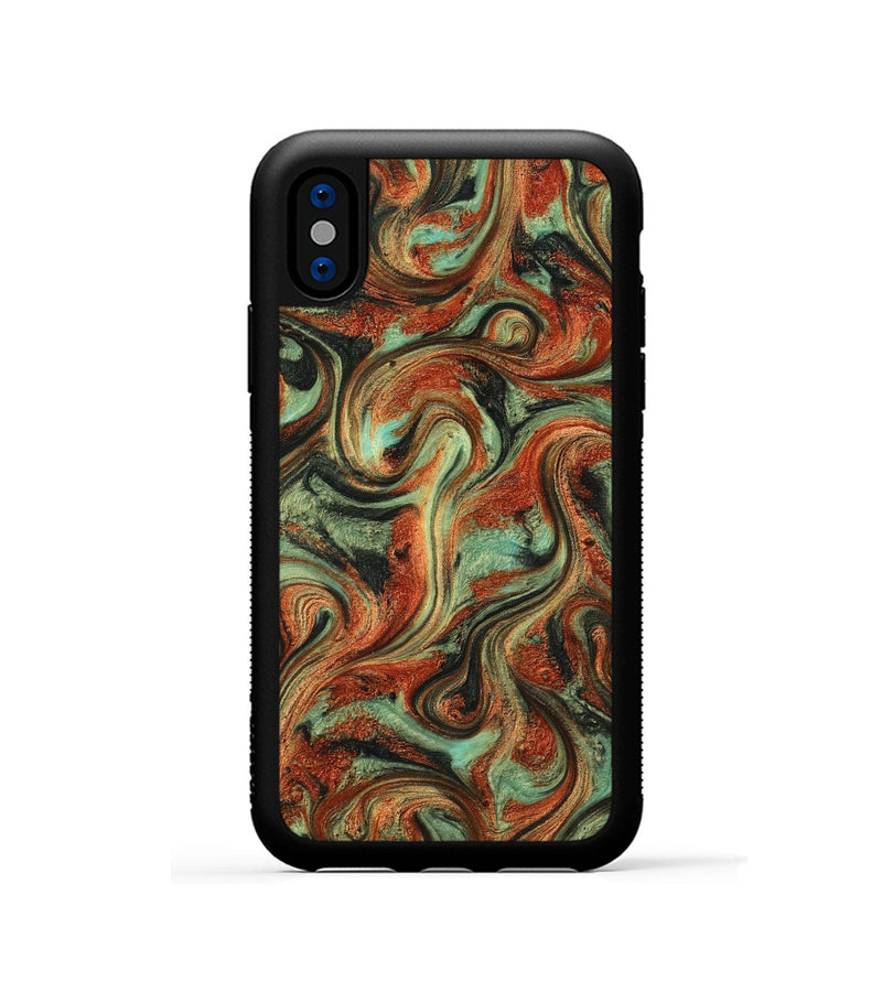 iPhone Xs ResinArt Phone Case - Todd (Green, 818389)