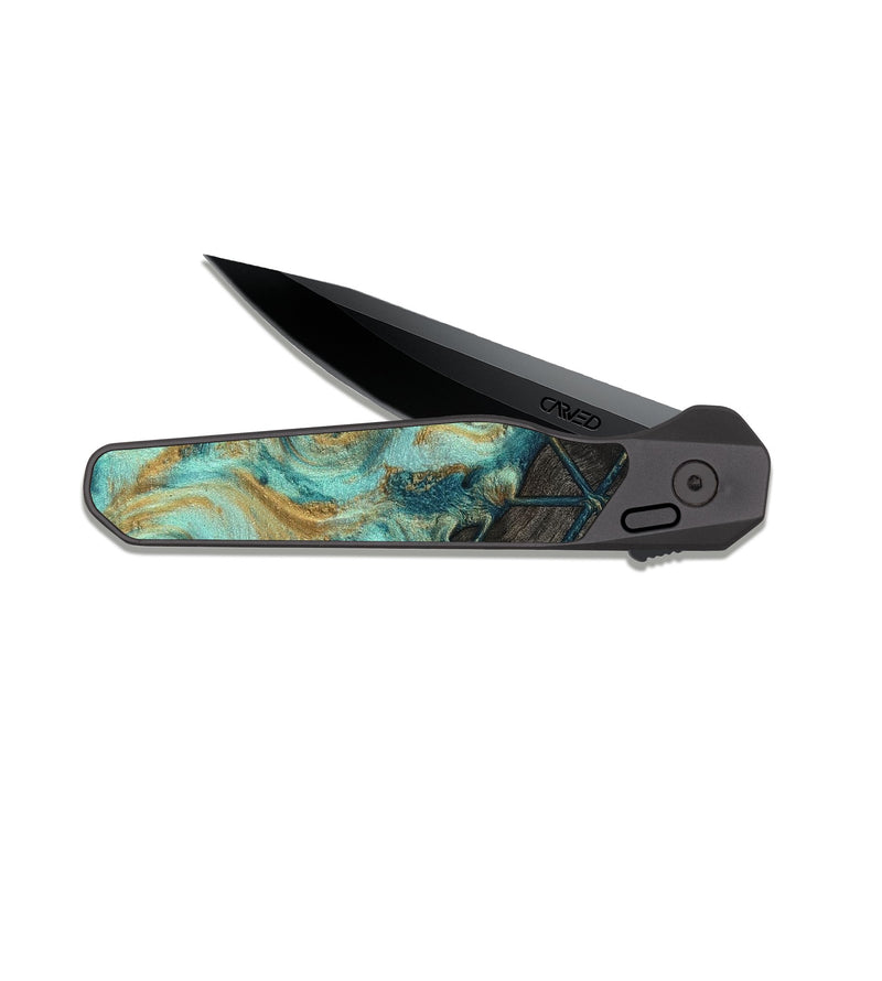 EDC Dark Slate Wood Pocket Knife - Stefan (Pattern, 818391)
