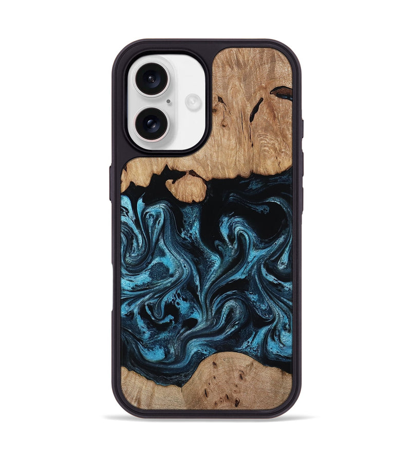 iPhone 17 Wood Phone Case - Ronny (Blue, 818394)