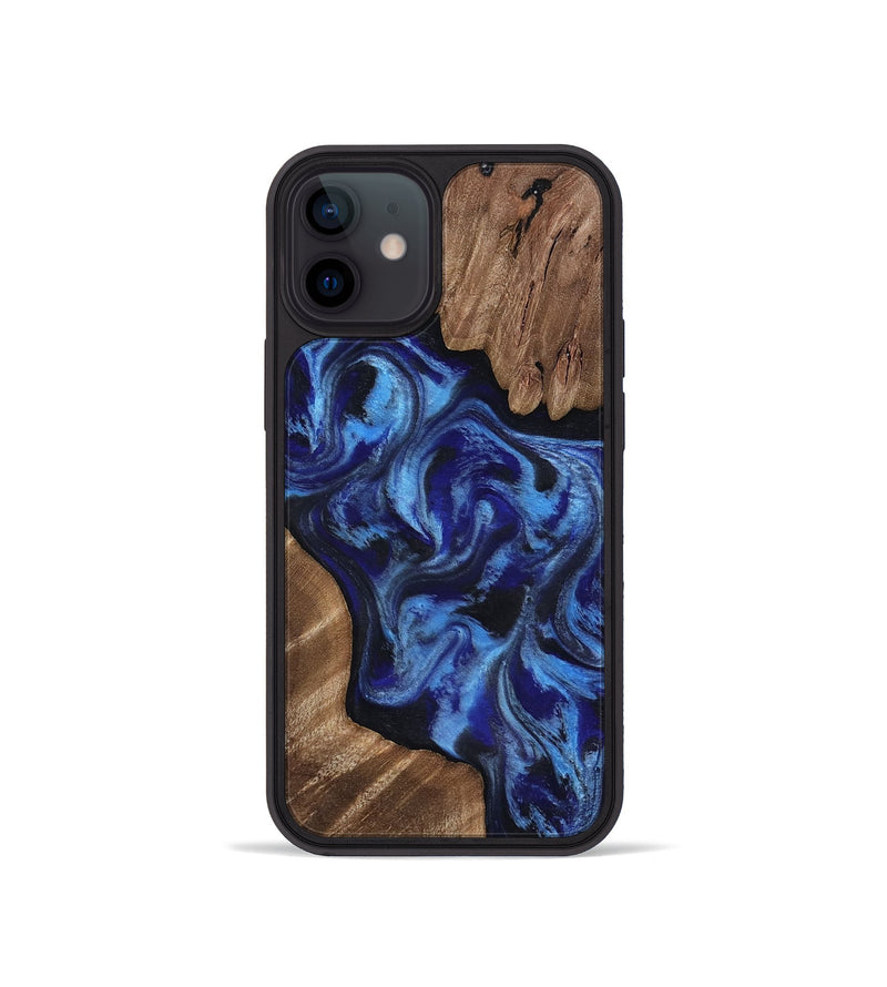 iPhone 12 mini Wood Phone Case - Leland (Blue, 818395)