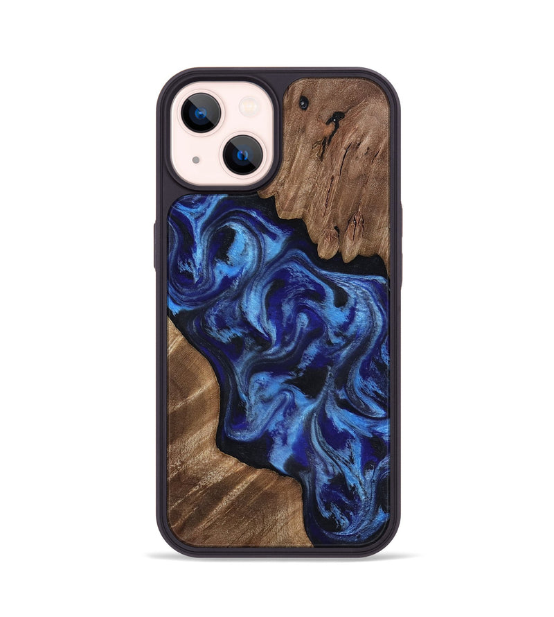 iPhone 14 Wood Phone Case - Leland (Blue, 818395)