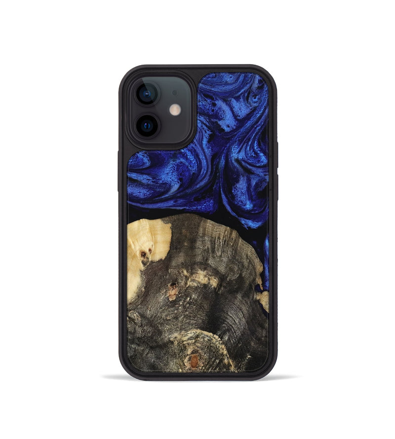 iPhone 12 mini Wood Phone Case - Leeann (Blue, 818396)