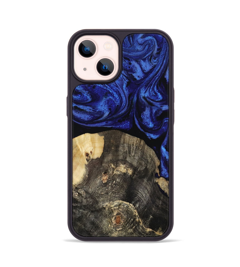 iPhone 14 Wood Phone Case - Leeann (Blue, 818396)