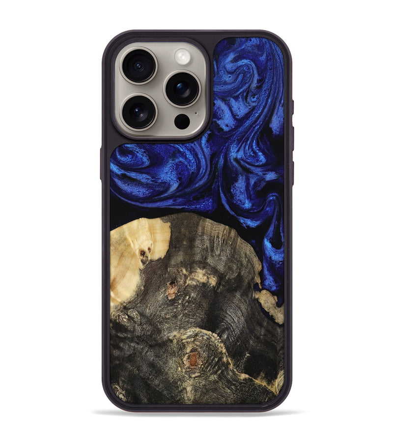 iPhone 15 Pro Max Wood Phone Case - Leeann (Blue, 818396)
