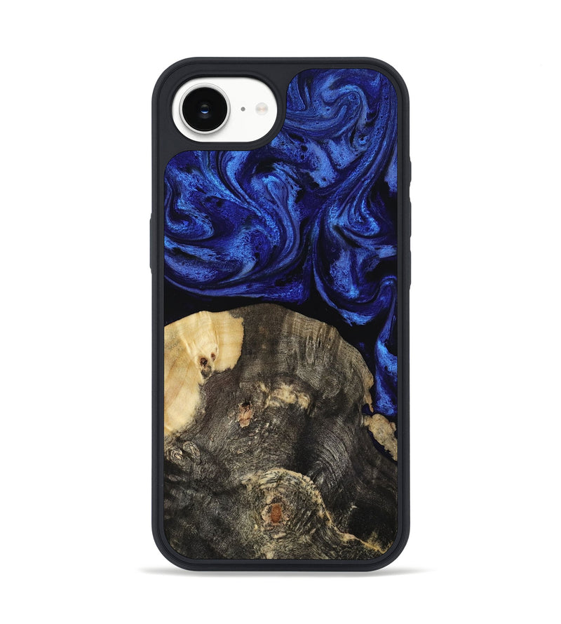 iPhone 16e Wood Phone Case - Leeann (Blue, 818396)