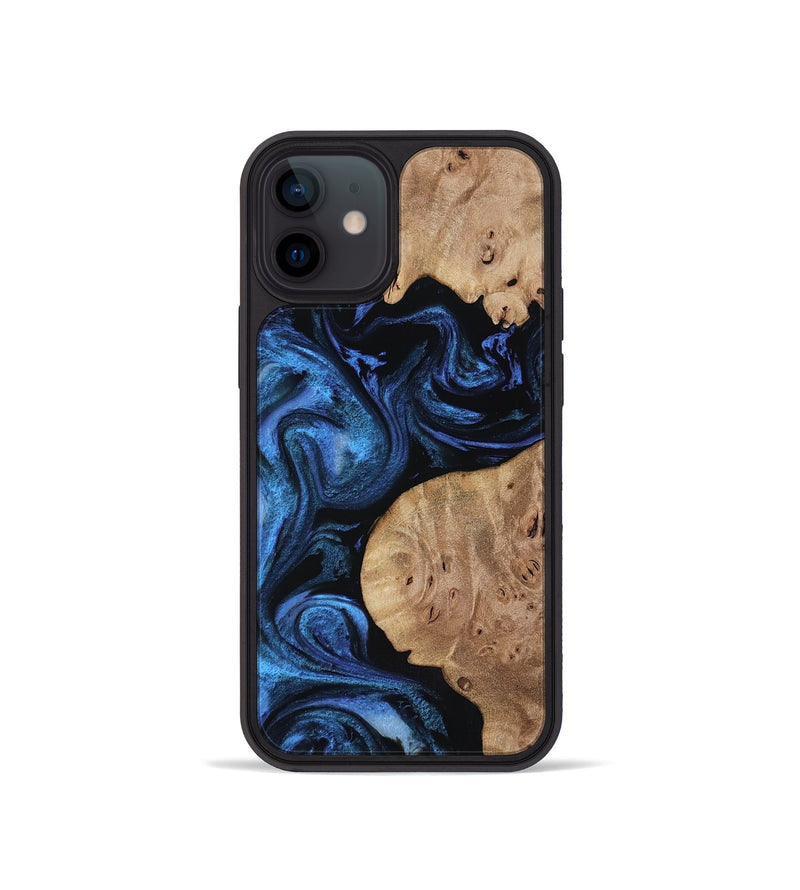 iPhone 12 mini Wood Phone Case - Mckenna (Blue, 818397)