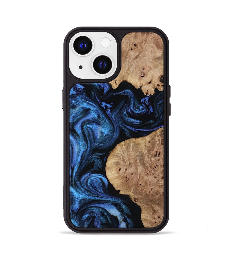 iPhone 13 Wood Phone Case - Mckenna (Blue, 818397)