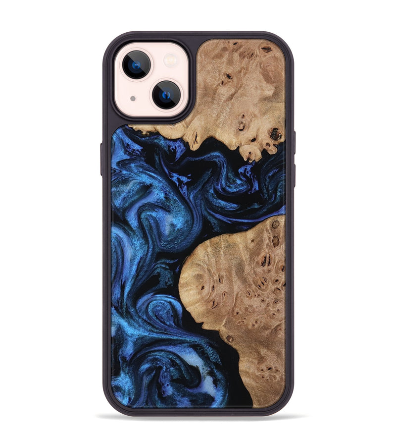 iPhone 14 Plus Wood Phone Case - Mckenna (Blue, 818397)