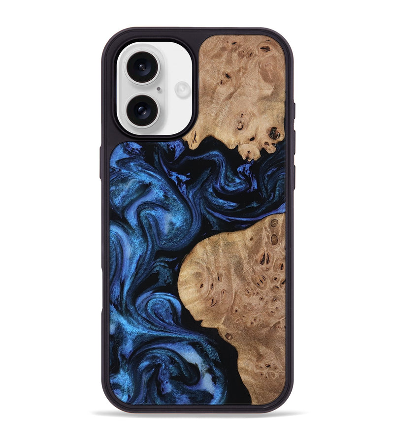 iPhone 16 Plus Wood Phone Case - Mckenna (Blue, 818397)