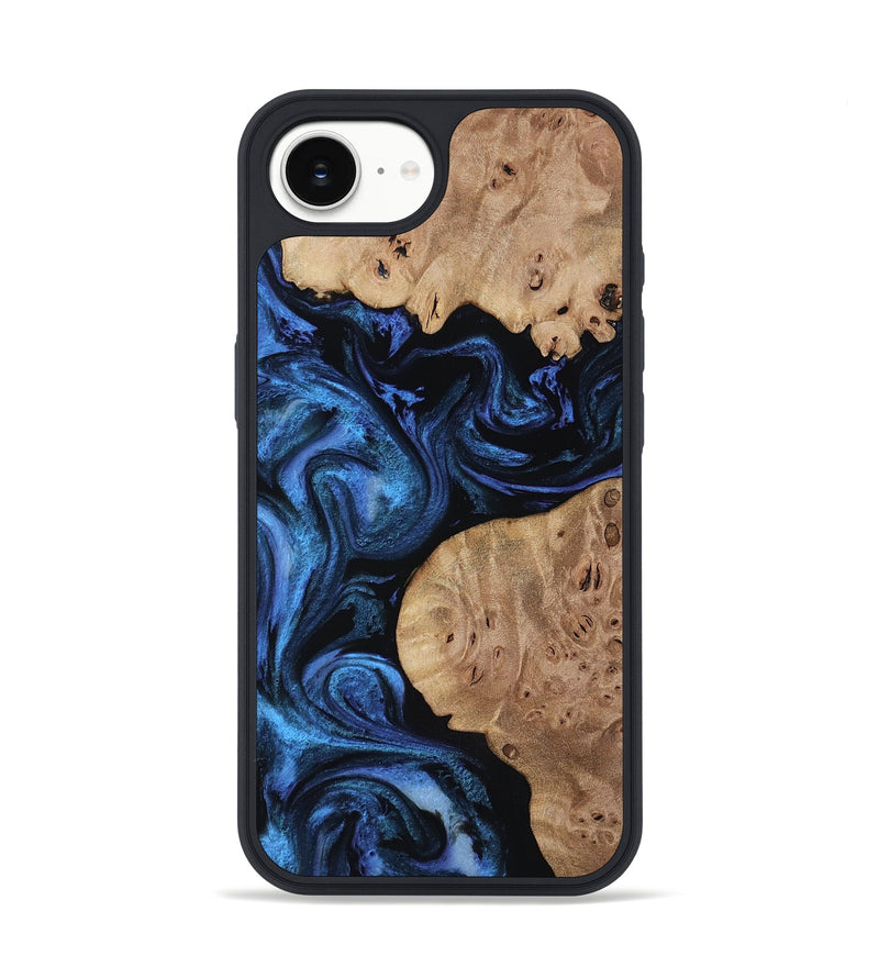 iPhone 16e Wood Phone Case - Mckenna (Blue, 818397)