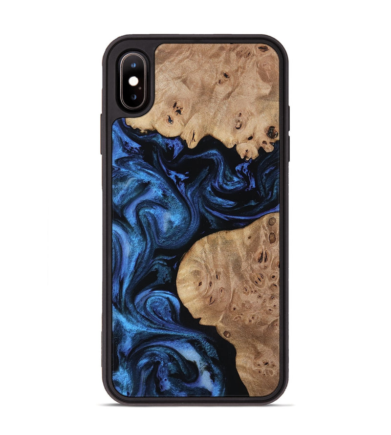 iPhone Xs Max Wood Phone Case - Mckenna (Blue, 818397)