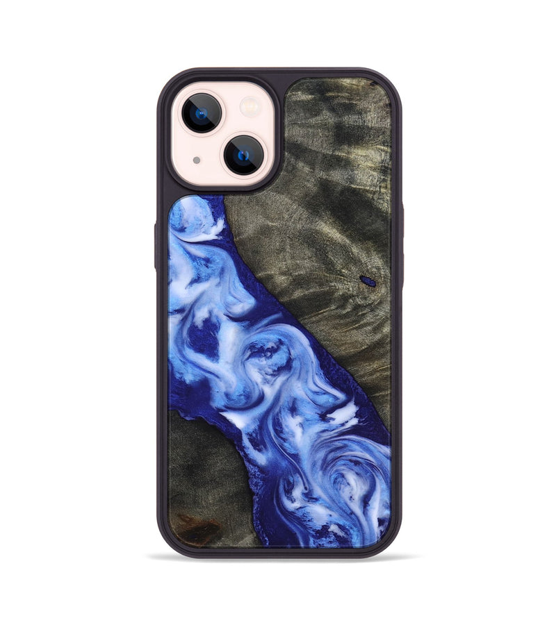 iPhone 14 Wood Phone Case - Gerardo (Blue, 818398)