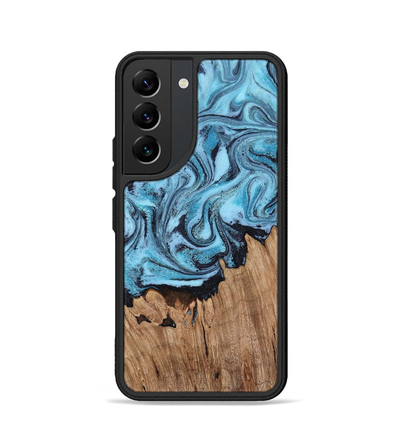 Galaxy S22 Wood Phone Case - Cyril (Blue, 818399)