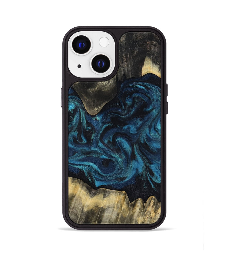 iPhone 13 Wood Phone Case - Kolby (Blue, 818400)