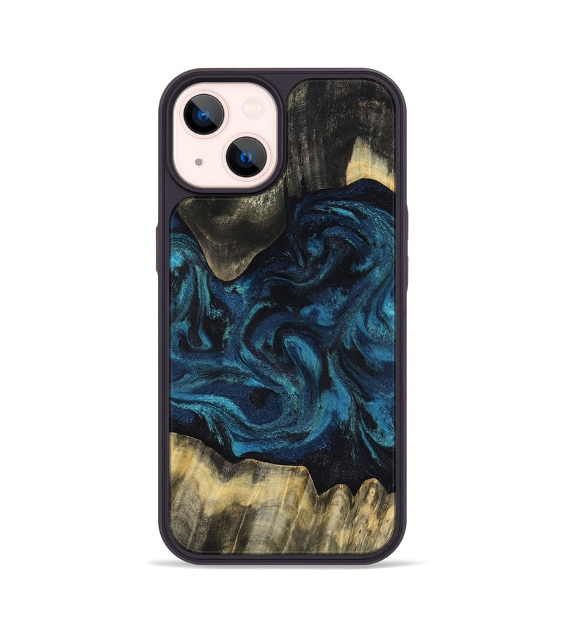 iPhone 14 Wood Phone Case - Kolby (Blue, 818400)