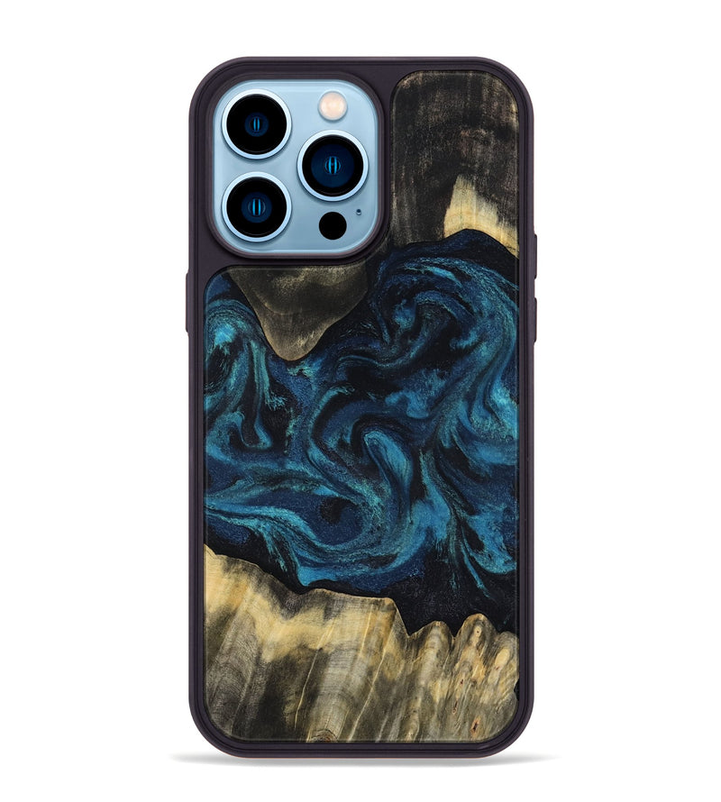 iPhone 14 Pro Max Wood Phone Case - Kolby (Blue, 818400)