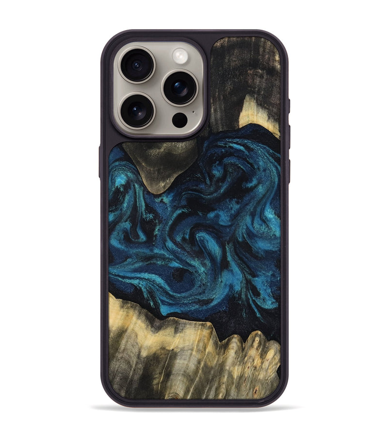 iPhone 15 Pro Max Wood Phone Case - Kolby (Blue, 818400)