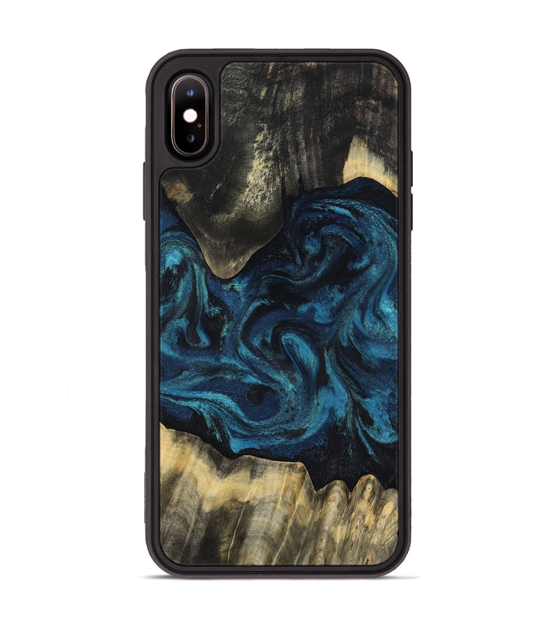 iPhone Xs Max Wood Phone Case - Kolby (Blue, 818400)