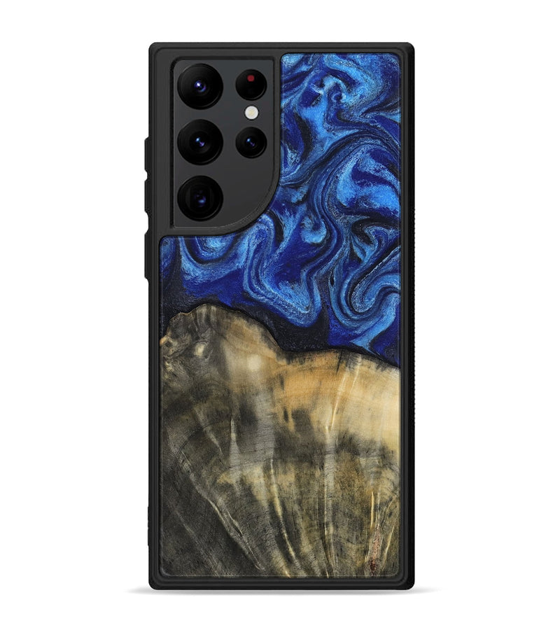 Galaxy S22 Ultra Wood Phone Case - Brenna (Blue, 818402)