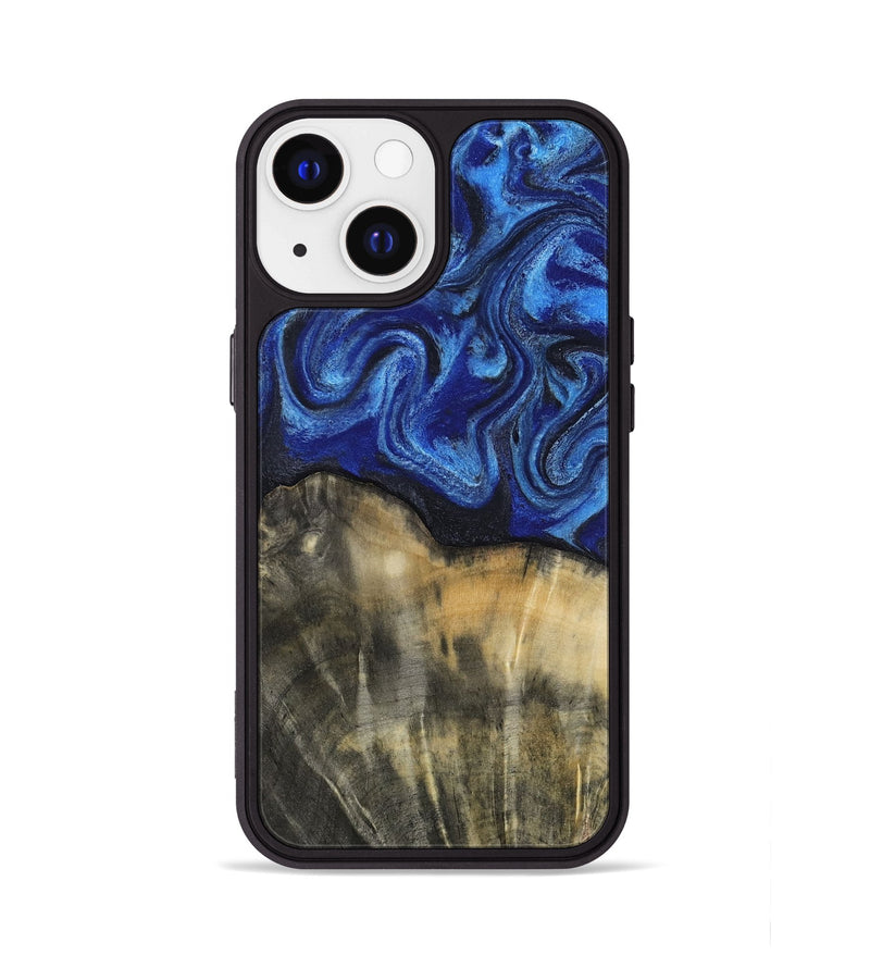 iPhone 13 Wood Phone Case - Brenna (Blue, 818402)