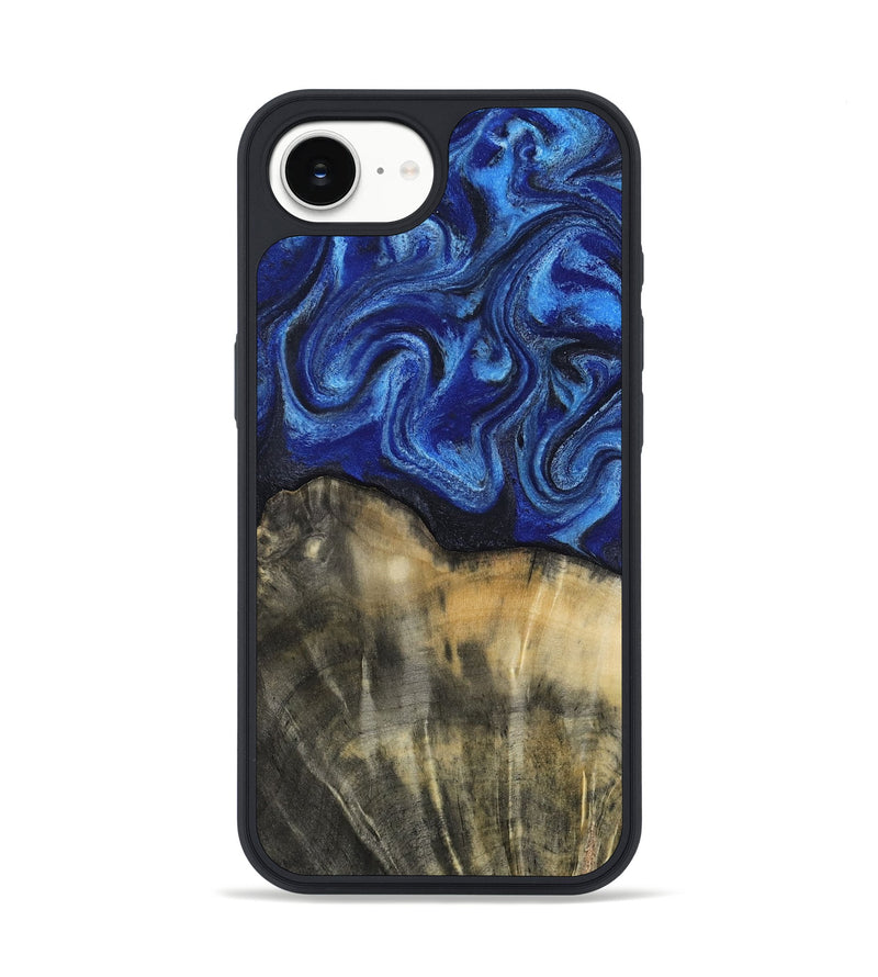 iPhone 16e Wood Phone Case - Brenna (Blue, 818402)