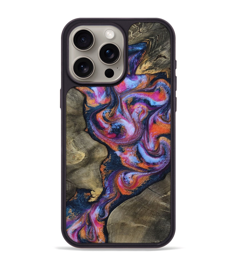 iPhone 15 Pro Max Wood Phone Case - Clark (Blue, 818404)