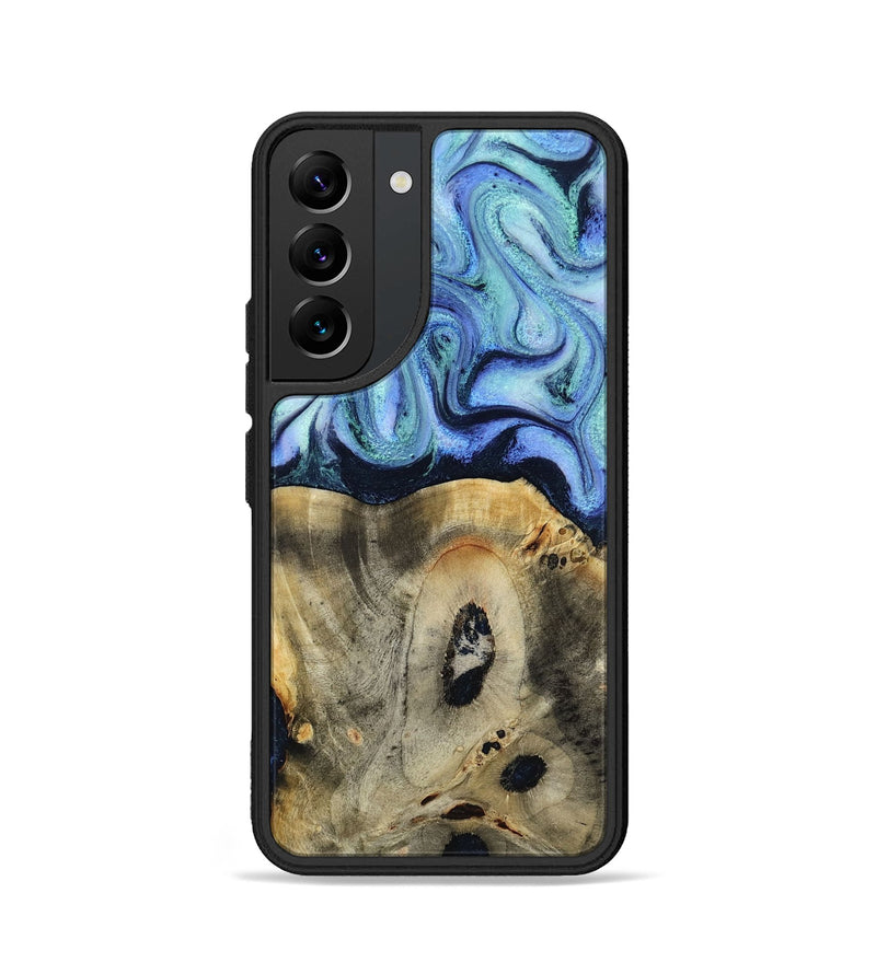 Galaxy S22 Wood Phone Case - Myrtle (Blue, 818405)