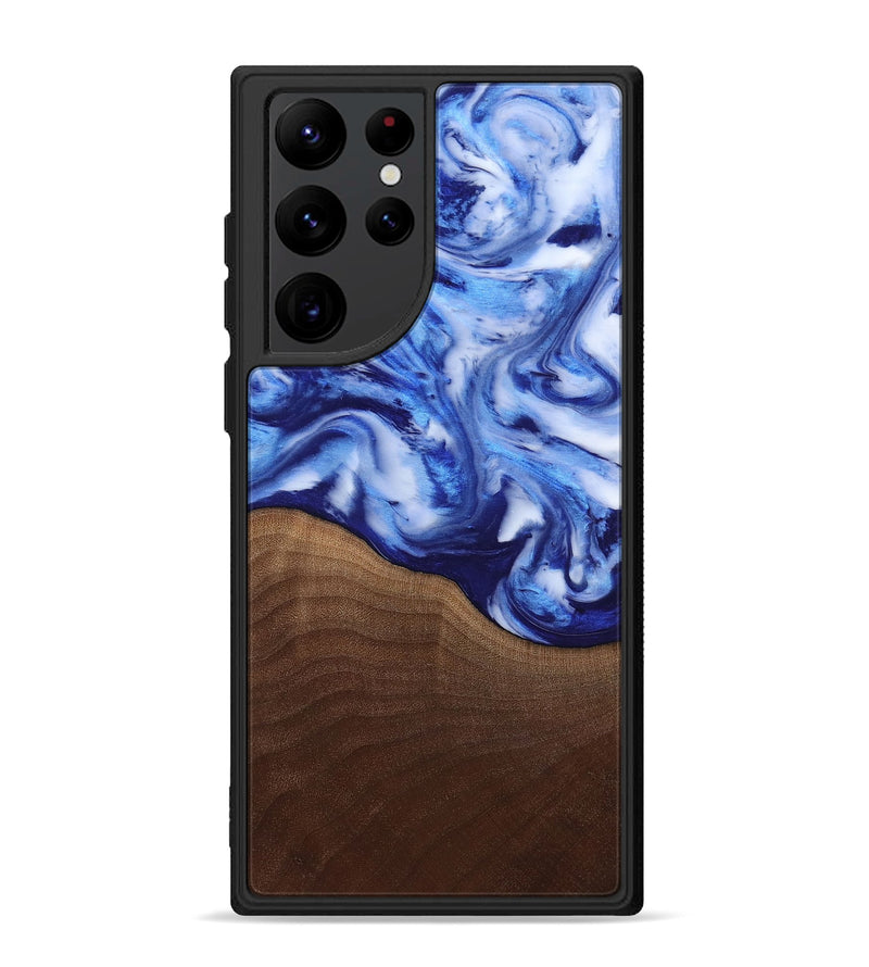 Galaxy S22 Ultra Wood Phone Case - Donna (Blue, 818406)