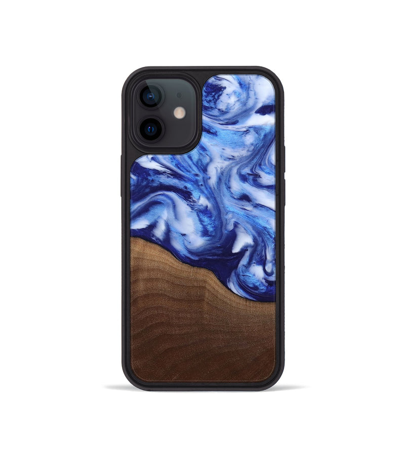 iPhone 12 mini Wood Phone Case - Donna (Blue, 818406)