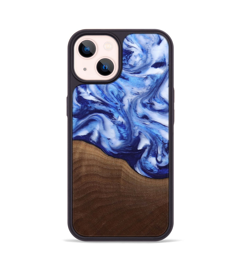 iPhone 14 Wood Phone Case - Donna (Blue, 818406)