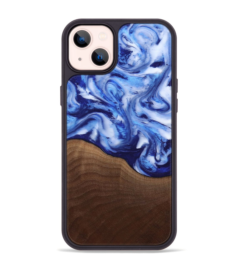 iPhone 14 Plus Wood Phone Case - Donna (Blue, 818406)