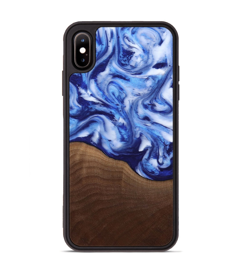 iPhone Xs Max Wood Phone Case - Donna (Blue, 818406)