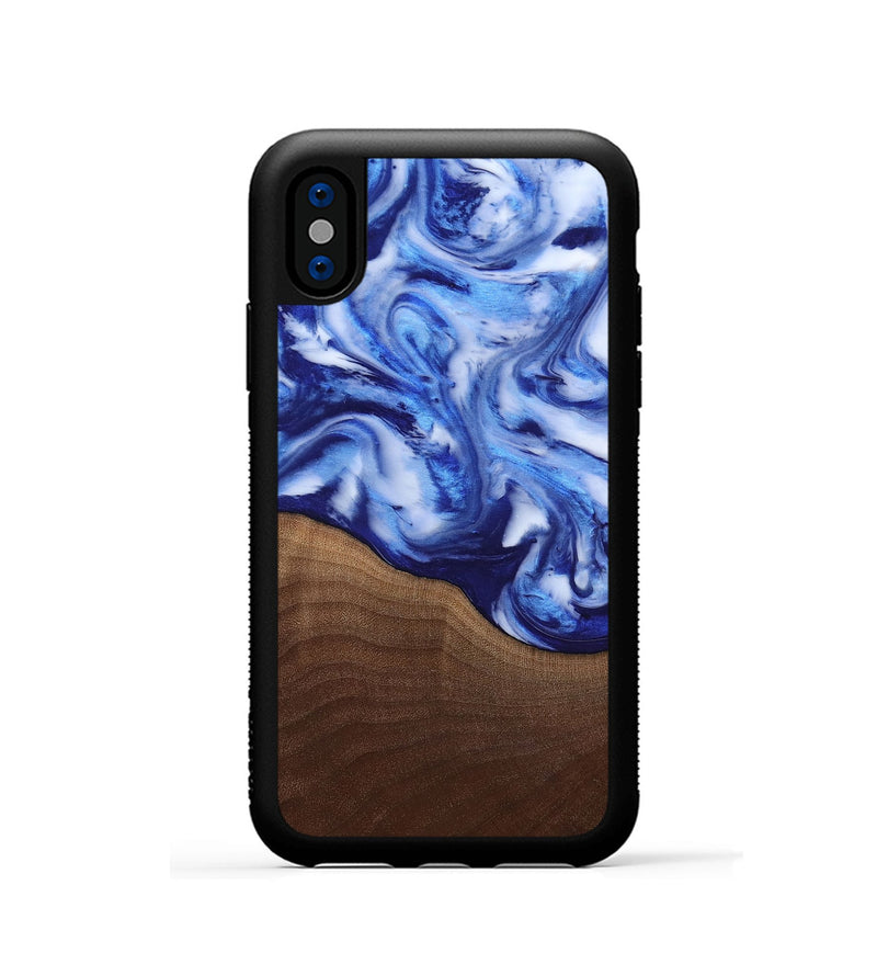 iPhone Xs Wood Phone Case - Donna (Blue, 818406)