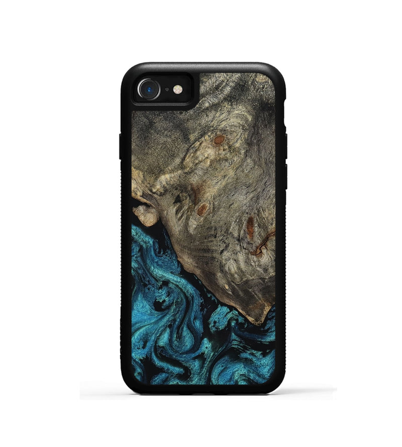 iPhone SE Wood Phone Case - Tom (Blue, 818409)