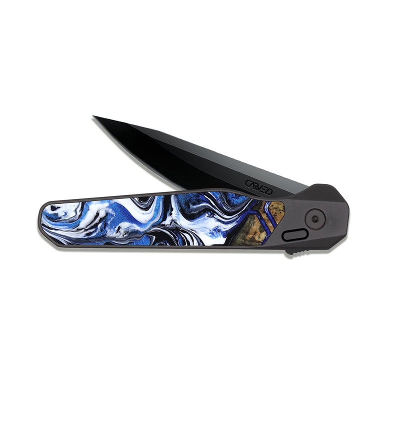 EDC Dark Slate Wood Pocket Knife - Leisa (Pattern, 818416)