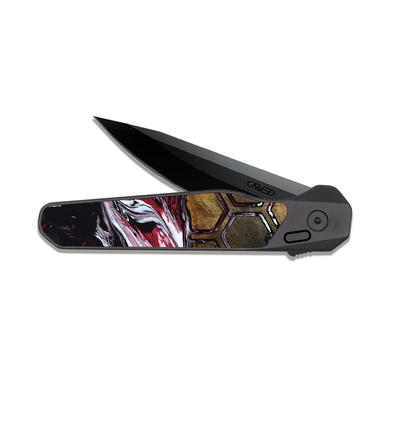 EDC Dark Slate Wood Pocket Knife - Wesley (Pattern, 818417)