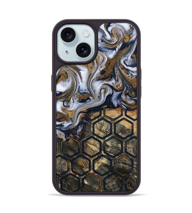 iPhone 15 Wood Phone Case - Amelie (Pattern, 818419)