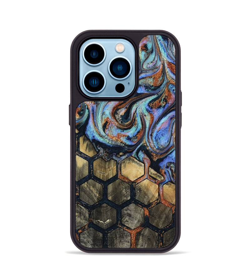 iPhone 14 Pro Wood Phone Case - Austyn (Pattern, 818424)