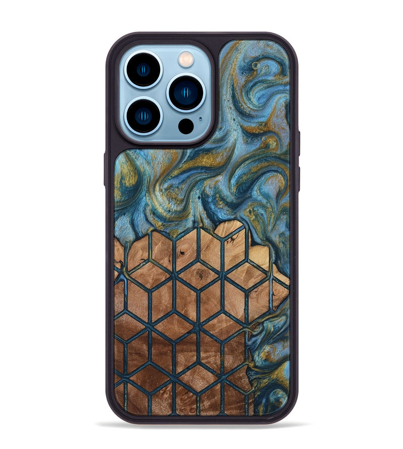 iPhone 14 Pro Max Wood Phone Case - Rubye (Pattern, 818436)