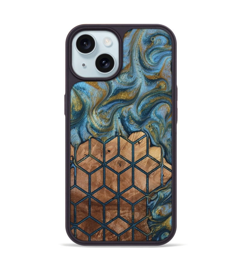 iPhone 15 Wood Phone Case - Rubye (Pattern, 818436)