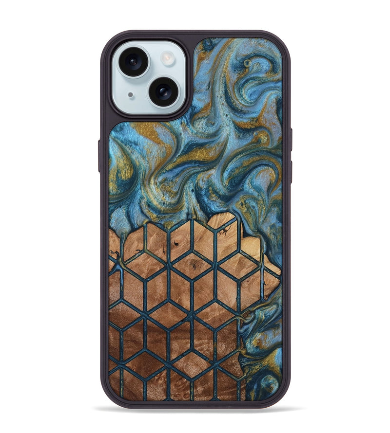 iPhone 15 Plus Wood Phone Case - Rubye (Pattern, 818436)