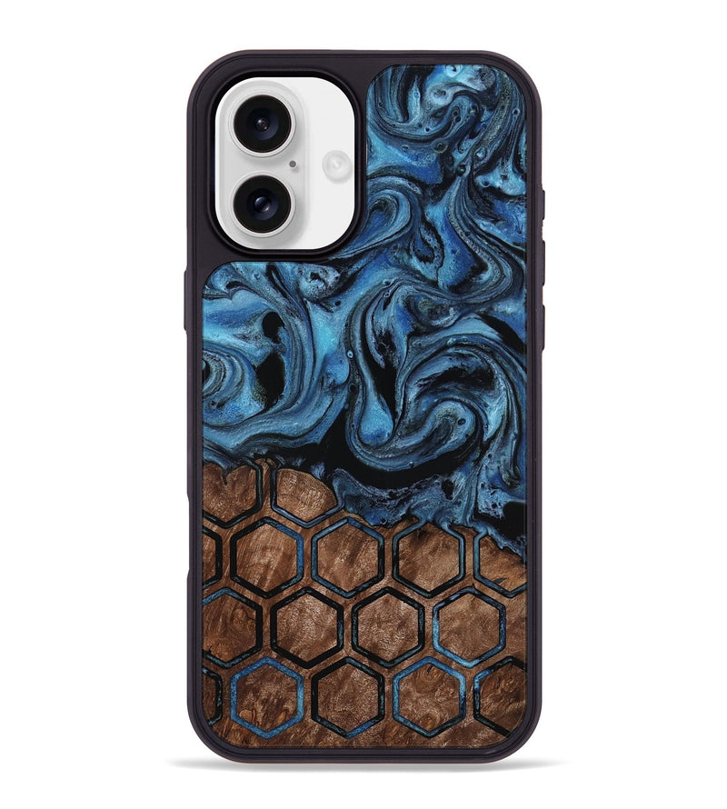 iPhone 16 Plus Wood Phone Case - Malaki (Pattern, 818438)
