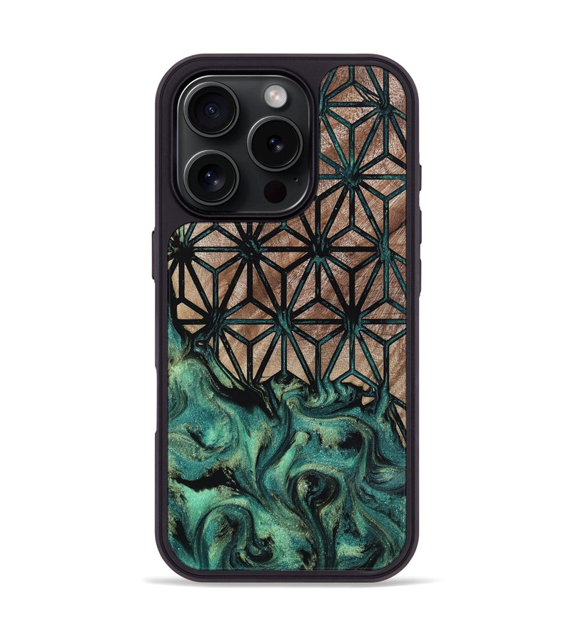 iPhone 16 Pro Wood Phone Case - Thad (Pattern, 818439)