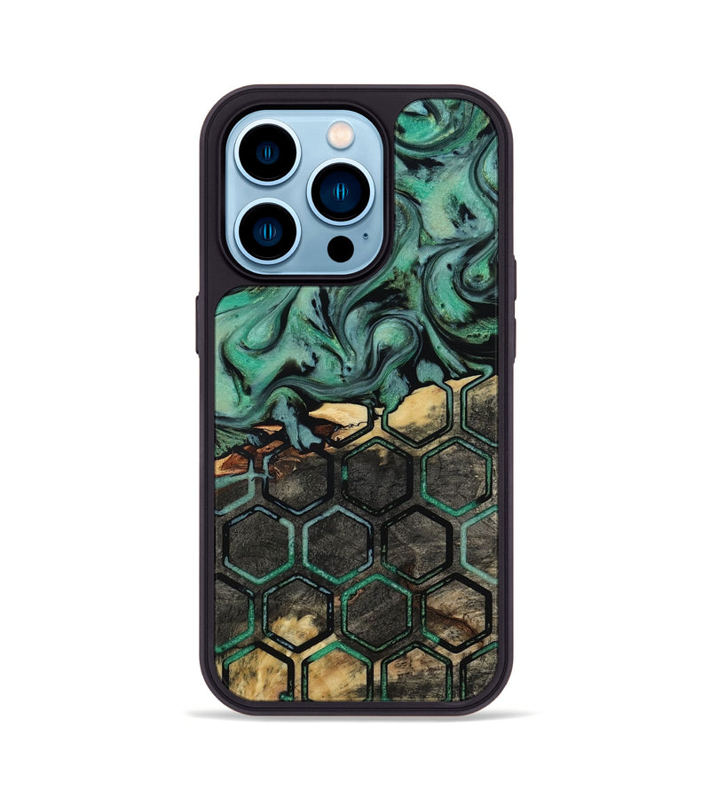 iPhone 14 Pro Wood Phone Case - Hillary (Pattern, 818442)