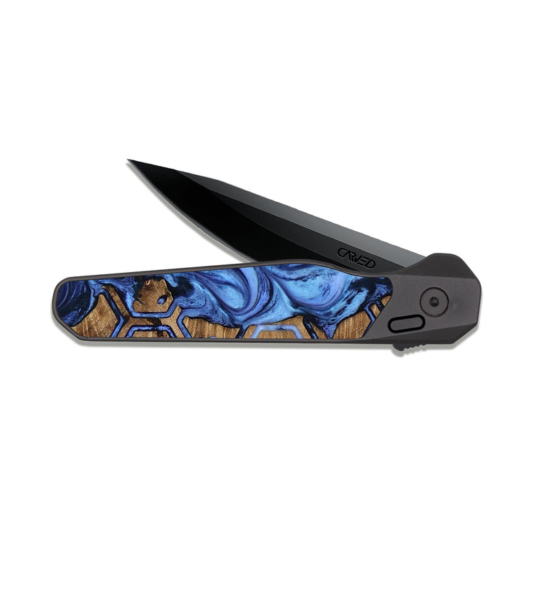 EDC Dark Slate Wood Pocket Knife - Kiara (Pattern, 818443)